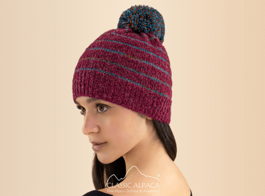 Brushed Striped Alpaca Hat