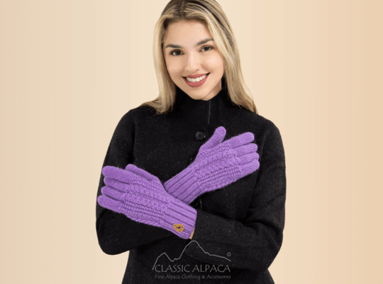 Classic Cable Alpaca Gloves
