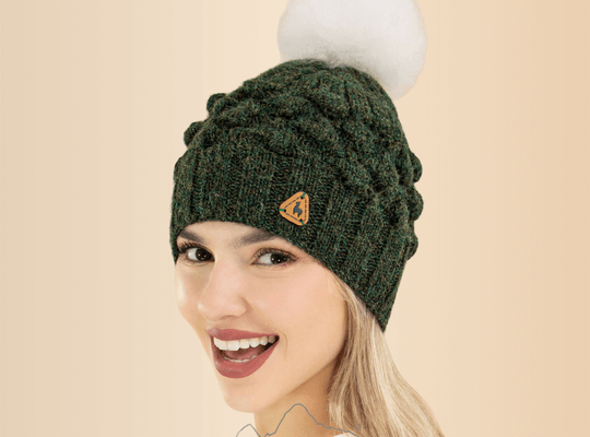 Priscilla Alpaca Fur Pompom Hat