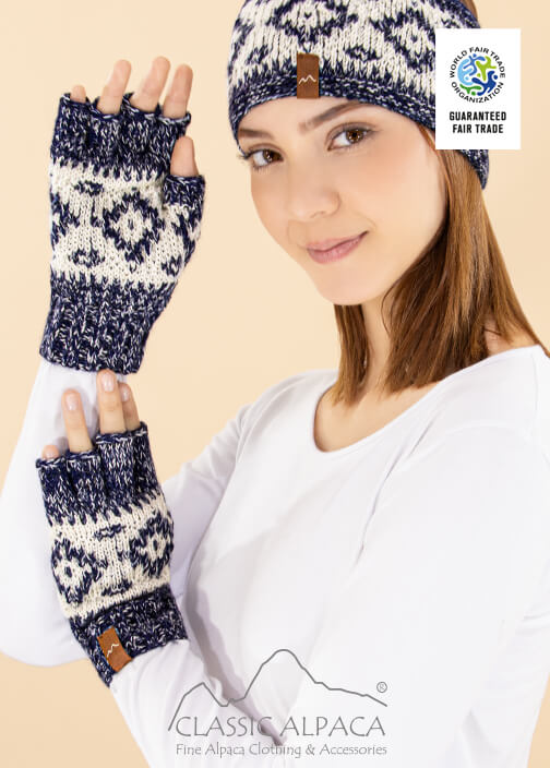 Dallas Baby Alpaca Half Finger Gloves