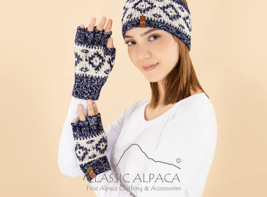 Dallas Baby Alpaca Half Finger Gloves