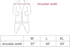 Amelia Baby Alpaca Long Sleeve Cardigan Size chart