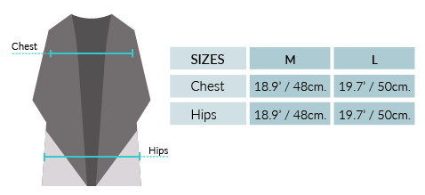 Yoga Baby Alpaca Cardigan Size chart