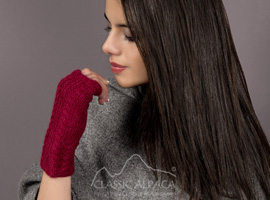 Alpaca Cable Fingerless Gloves Alpaca Cable Fingerless Gloves