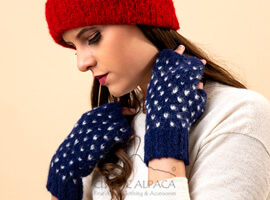 American Brushed Alpaca Fingerless Gloves