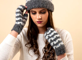 Utah Brushed Alpaca Fingerless Gloves