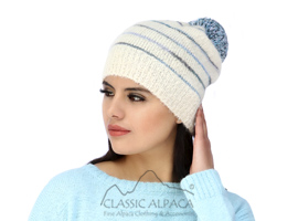Brushed Striped Alpaca Hat