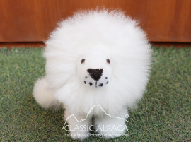 BABY Alpaca Fur - Cushing Lion Ornament 8"