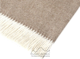 Woven & Brushed Herringbone Baby Alpaca Throw