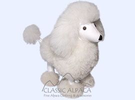 Baby Alpaca Fur Poodle Dog 13" Baby Alpaca Fur Poodle Dog 13"
