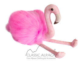 Baby Alpaca Fur - Flamingo  Ornament 14" Baby Alpaca Fur - Flamingo  Ornament 14"