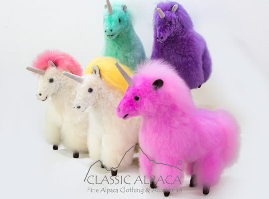 BABY ALPACA Fur - Unicorn Ornament 12"