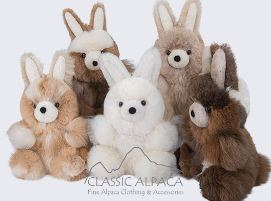BABY ALPACA FUR- Standing Bunny Ornament 13"