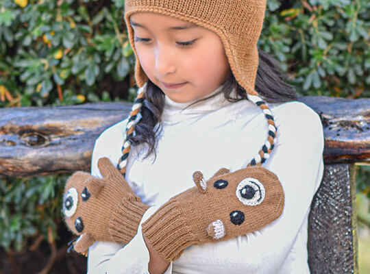 Alpaca Kids - Bear Alpaca Mittens