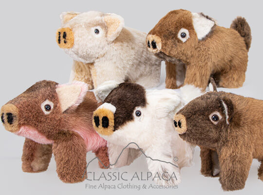 Baby Alpaca Fur-Pig Ornament 7" Baby Alpaca Fur-Pig Ornament 7"