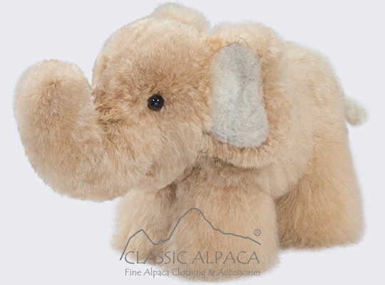 BABY Alpaca Fur - Adorable Elephant Ornament 8" BABY Alpaca Fur - Adorable Elephant Ornament 8"