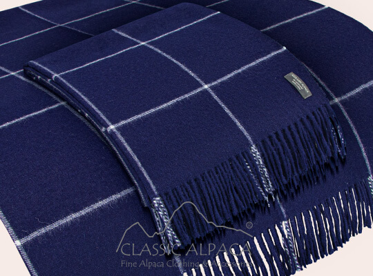 Woven & Brushed Plaid Baby Alpaca Throw