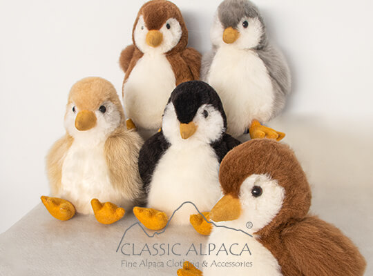 Baby Alpaca Fur - Penguin Ornament 11"