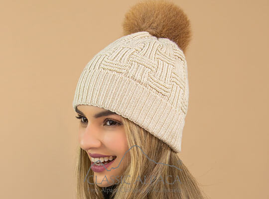 Brittany Pom Pom Alpaca Hat at Alpaca Now Brittany Pom Pom Alpaca Hat