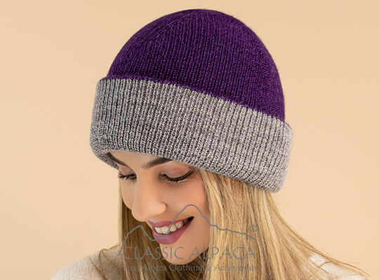 Unisex Reversible knit English Alpaca Hat