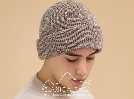 Men's Double Knit English Alpaca Hat