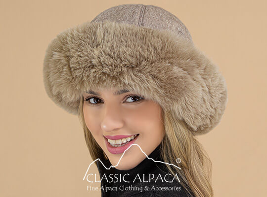 PREMIUM Baby Alpaca Fabric Fur Hat