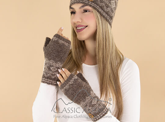 Anna Brushed Alpaca Fingerless Gloves