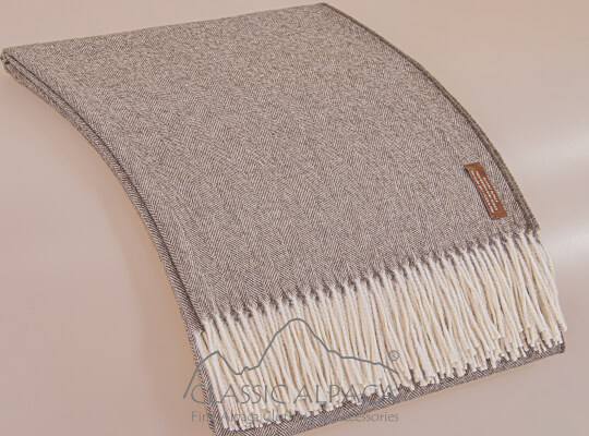 Woven & Brushed Herringbone Imperial Baby Alpaca Throw Woven & Brushed Herringbone Imperial Baby Alpaca Throw