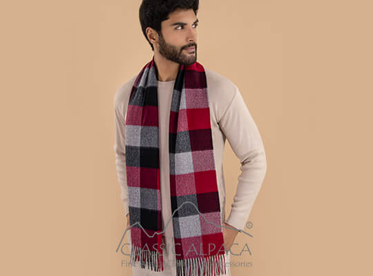 Woven & Brushed Buffalo Imperial Royal Alpaca Scarf