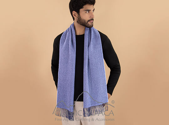 Woven & Brushed Herringbone Baby Alpaca Scarf