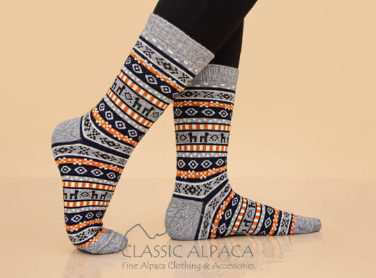 Alpaca Colorful Print Unisex Socks