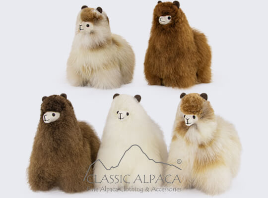 Baby Alpaca Fur - Standing Alpaca 9 Inches