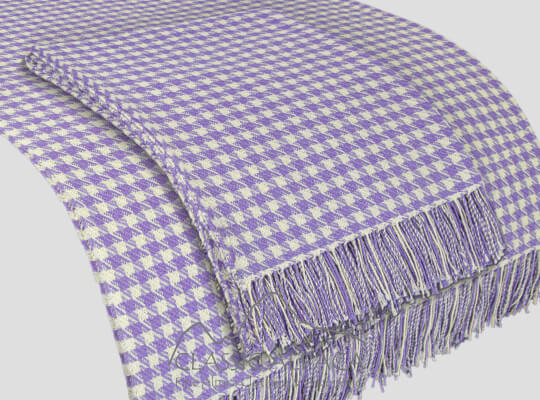 Woven & Brushed Houndstooth Alpaca Throw