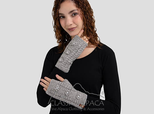 Aurora Alpaca Fingerless Gloves