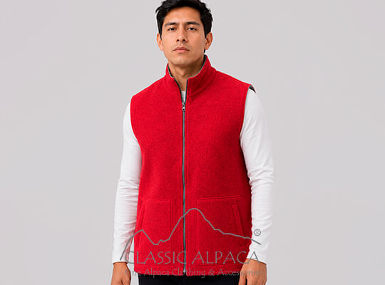 Reversible Alpaca Fabric Sport Vest Men