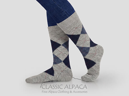 Alpaca Argyle Dress Socks