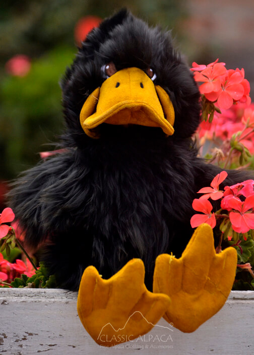 PREMIUM Baby Alpaca Fur - Duck Ornament 14"