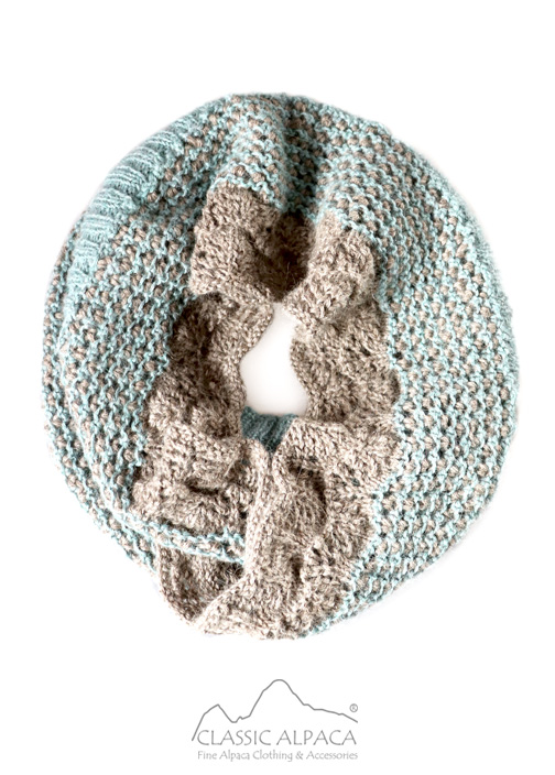 Waves Baby Alpaca Infinity Scarf