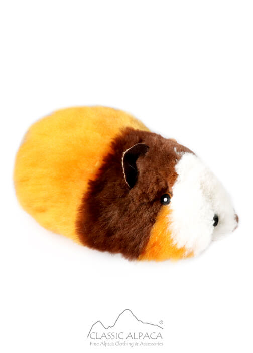 ALPACA Fur - Cotton - Kandi Guinea Pig Ornament 12 inches