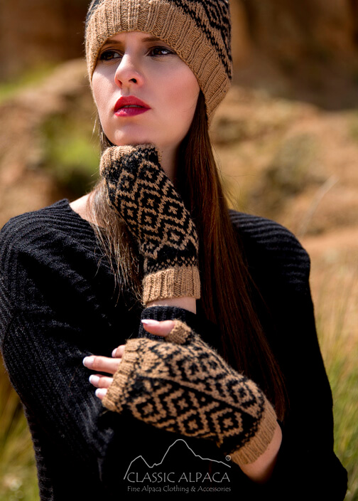 Mackenzie Baby Alpaca Fingerless Gloves