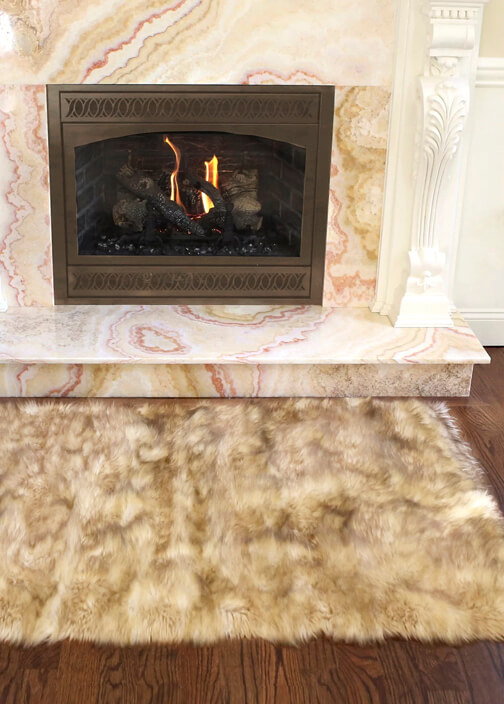 Baby Alpaca Multicolor Fur Rug