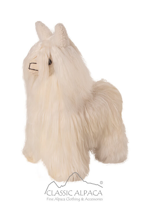 Baby Alpaca Suri Fur- Standing Alpaca 8"