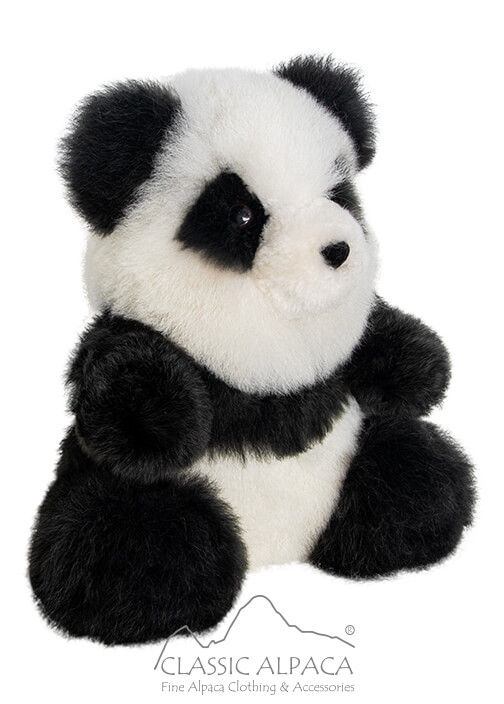 Baby Alpaca Fur - Panda Bear Ornament 11"