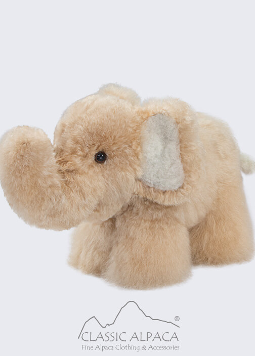 BABY Alpaca Fur - Adorable Elephant Ornament 8"