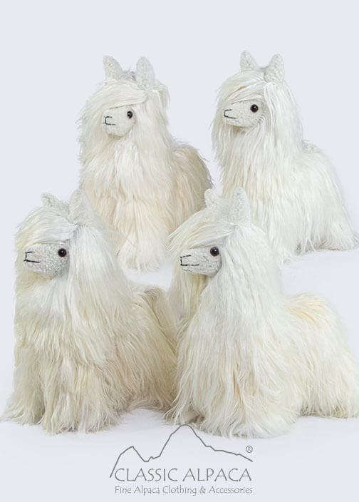 Baby Alpaca Suri Fur- Standing Alpaca 8"