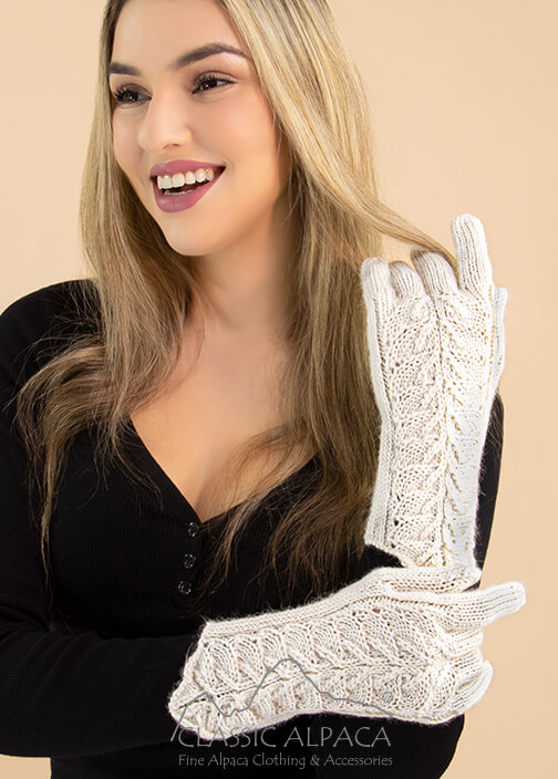 Hallie Lace Baby Alpaca Gloves