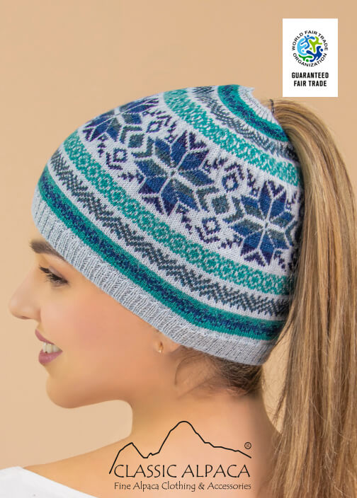 Annika Nordic Alpaca Hat With Ponytail Hole