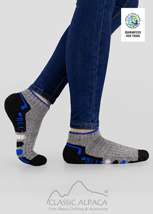 Grey Heather-Black-L Persian Blue