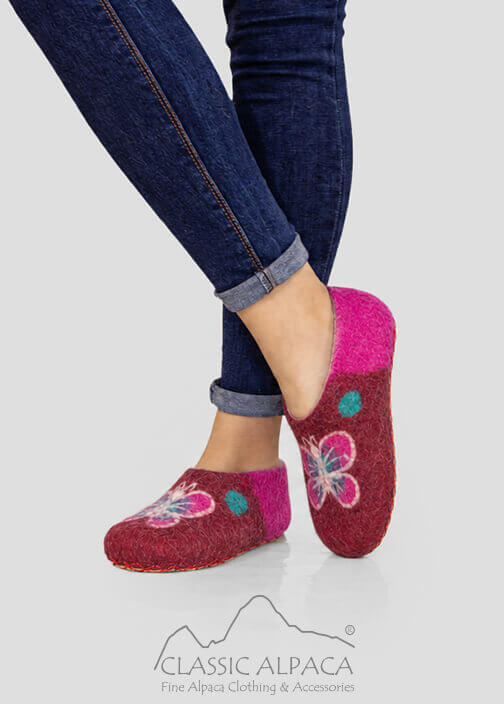 Women's Alpaca Felt Slippers