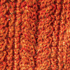 Alpaca Cable Fingerless Gloves / Brick Mlge.